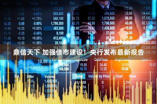 鼎信天下 加强债市建设！央行发布最新报告