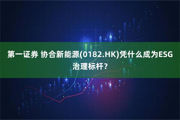 第一证券 协合新能源(0182.HK)凭什么成为ESG治理标杆？